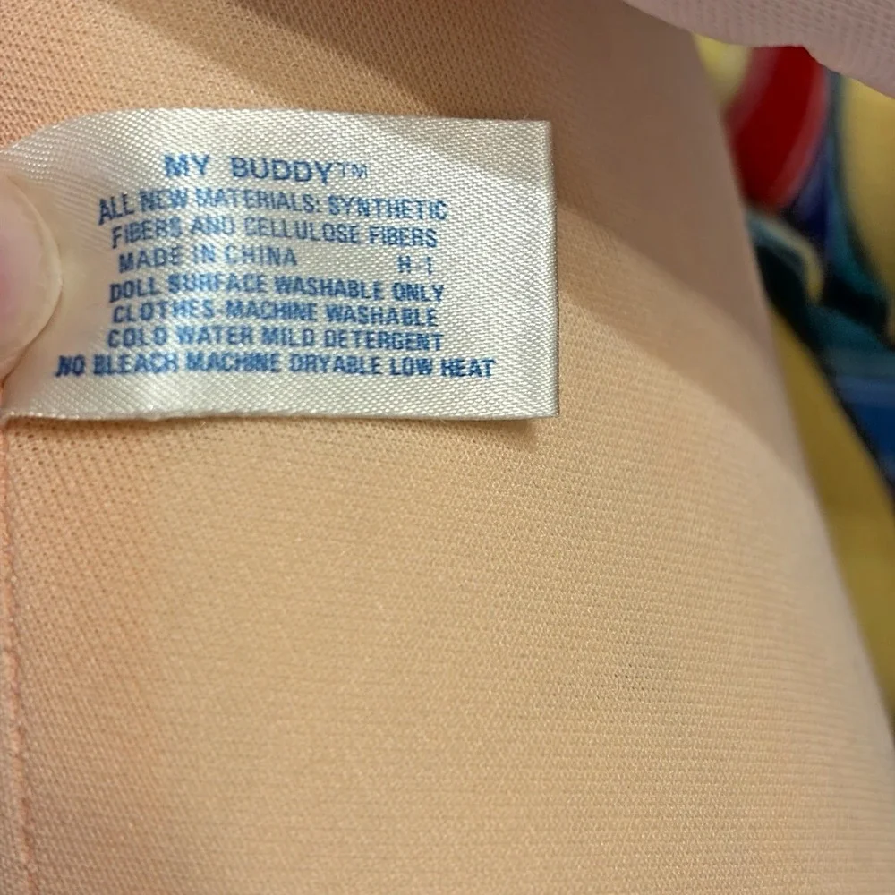 Vintage 1985 Hasbro My Buddy Doll Brown Hair Blue Eyes Red Overalls 22